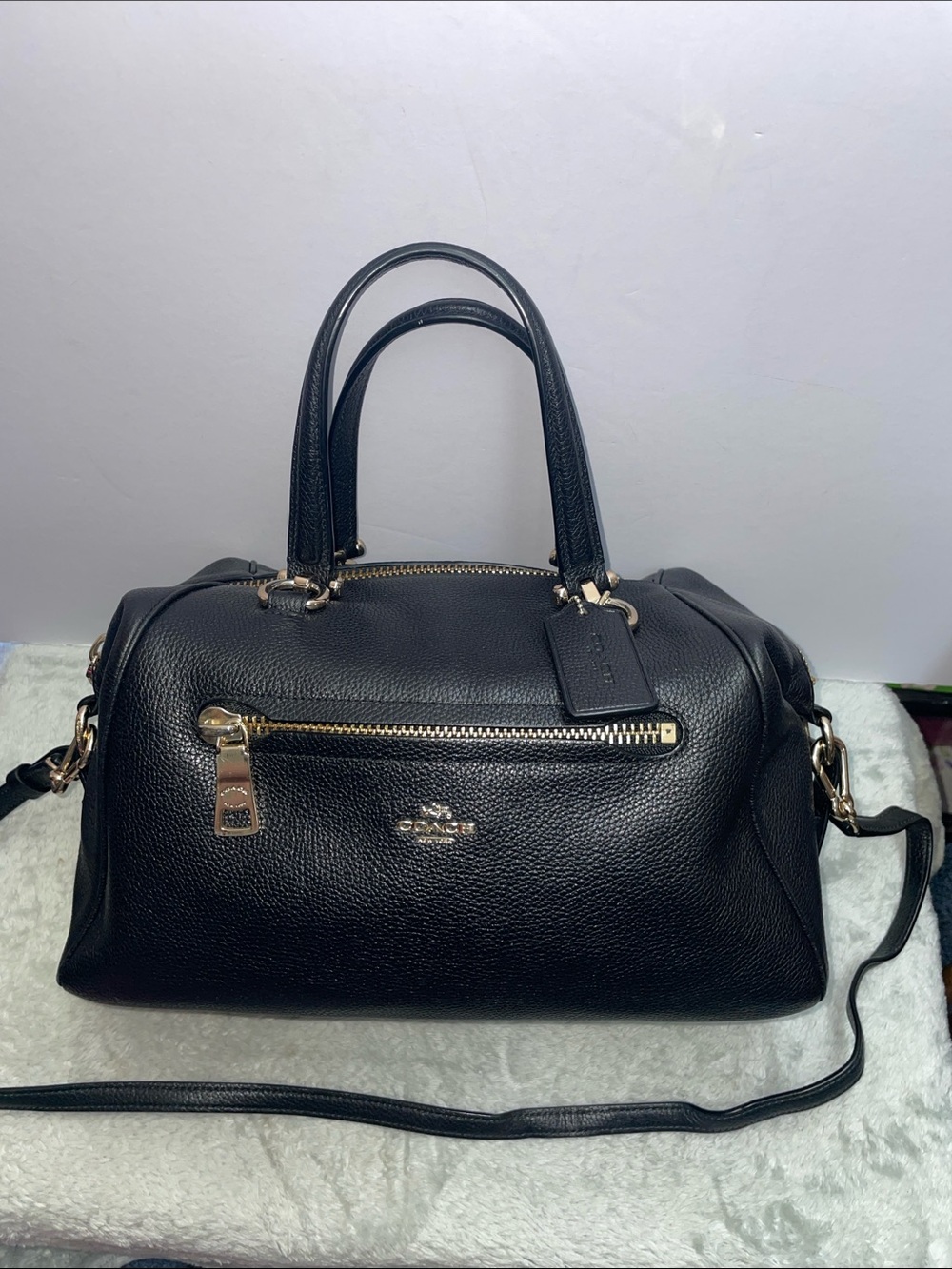 Coach ‘Primrose’ Pebbled Leather Satchel